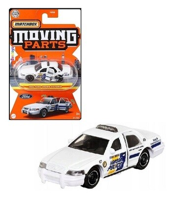 Matchbox Diecast Model Car Moving Parts Ford Crown Victoria 2006 Police 1/64 scale new in pack