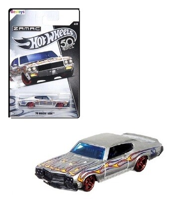 Hotwheels Hot Wheels Diecast Model Car ZAMAC 2018 50th Anniv Buick GSX 1970 1/64 scale new in pack