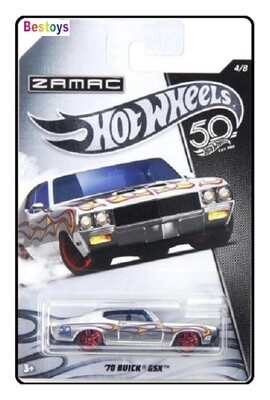 Hotwheels Hot Wheels Diecast Model Car ZAMAC 2018 50th Anniv Buick GSX 1970 1/64 scale new in pack