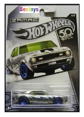 Hotwheels Hot Wheels Diecast Model Car ZAMAC 2018 50th Anniv Chevy Chevrolet COPO Camaro 1968 1/64 scale new in pack