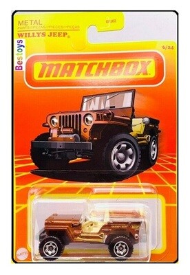 Matchbox Diecast Model Car Retro Willys Jeep 1/64 scale new in pack