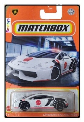 Matchbox Diecast Model Car 2022 69 / 100 Lamborghini Gallardo Police "Mattel" 1/64 scale new in pack