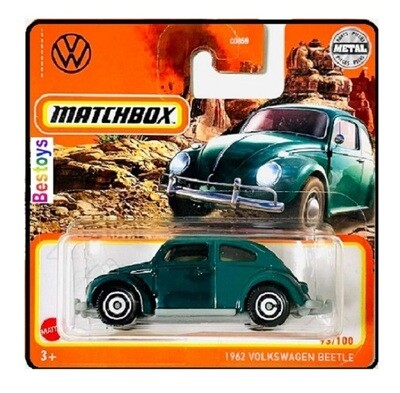 Matchbox Diecast Model Car 2022 93 / 100 VW Volkswagen Beetle 1962 1/64 scale new in pack
