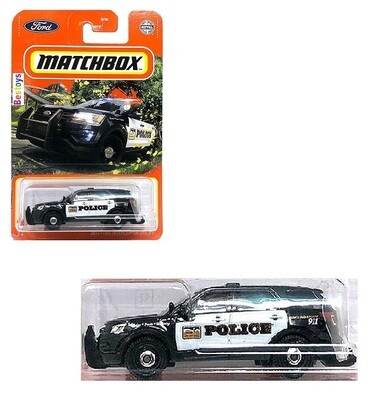 Matchbox Diecast Model Car 2021 65 / 100 Ford Interceptor Utility 2016 Police 1/64 scale new in pack