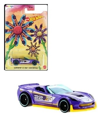 Hotwheels Hot Wheels Diecast Model Car Spring 2022 Chevy Chevrolet Corvette C 7 C7 Z06 Convertible No 22 1/64 scale