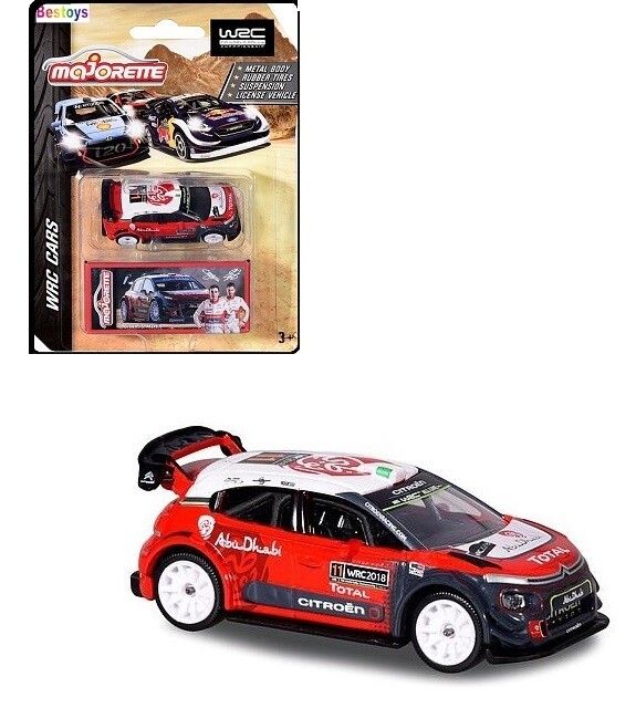 Majorette Diecast Model Car WRC Series Citroen C 3 C3 WRC 2018 Breen No 11 &quot;Total&quot; 1/64 scale new in pack