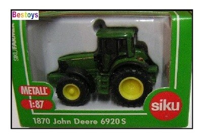 SIKU Diecast Model 1870 John Deere Tractor 6920 S Farm Agricultural 1/87 HO railway scale new in pack