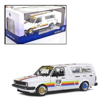 Solido Diecast Model Car S1803504 VW Volkswagen Caddy Mk 1 Mk1 Pickup 1982 with canopy &quot;Apple&quot; 1/18 scale new in pack