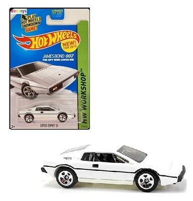Hotwheels Hot Wheels Diecast Model Car First Edition 2015 219/250 Lotus Esprit S1 James Bond Spy Who Loved Me 1/64 scale new in pack