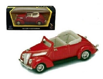 Road Signature Yatming Diecast Model Car 94230 Ford V 8 V8 Convertible 1937 1/43 scale new in pack (RED)