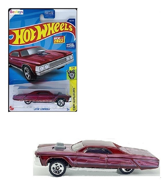 Hotwheels Hot Wheels Diecast Model Car First Edition 2022 128/250 Layin Lowrider Experimotors 1/64 scale