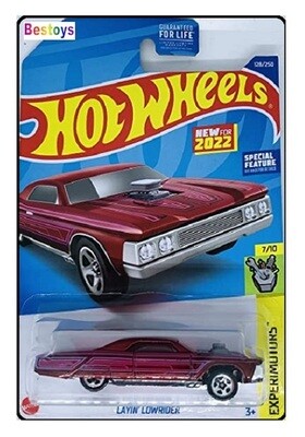 Hotwheels Hot Wheels Diecast Model Car First Edition 2022 128/250 Layin Lowrider Experimotors 1/64 scale