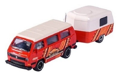 Majorette 2 pk VW Volkswagen Kombi T 3 T3 Bus &amp; Eriba Puck Caravan