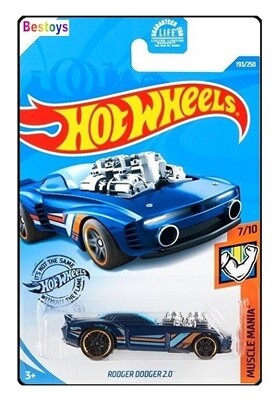 Hotwheels Hot Wheels Diecast Model Car 2021 193 / 250 Rodger Dodger 2.0 Muscle Mania 1/64 scale new in pack