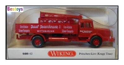 Wiking Model 0480 Krupp Titan Delivery Truck &amp; Cargo 1/87 HO railway scale new in pack