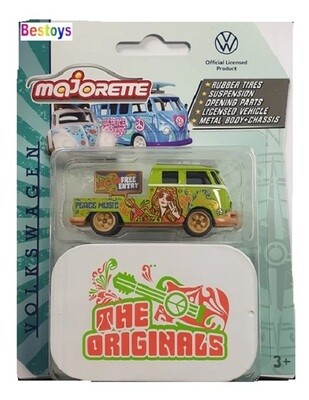 Majorette Originals VW Volkswagen Kombi T 1 T1 Pickup "Peace Music" + Collector tin