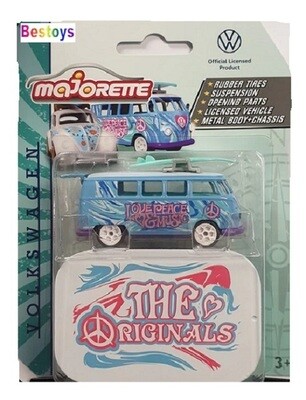 Majorette Originals VW Volkswagen Kombi T 1 T1 Bus + Surfboard + collector tin
