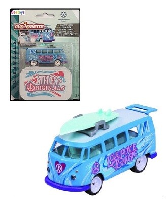 Majorette Diecast Model Car Originals VW Volkswagen Kombi T 1 T1 Bus + Surfboard + collector tin 1/64 scale new in pack
