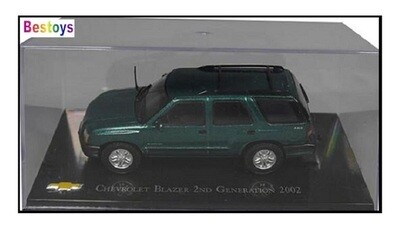 Chevy Diecast Model Car Collection Chevy Chevrolet Blazer 2nd Generation 2002 1/43 scale new in pack