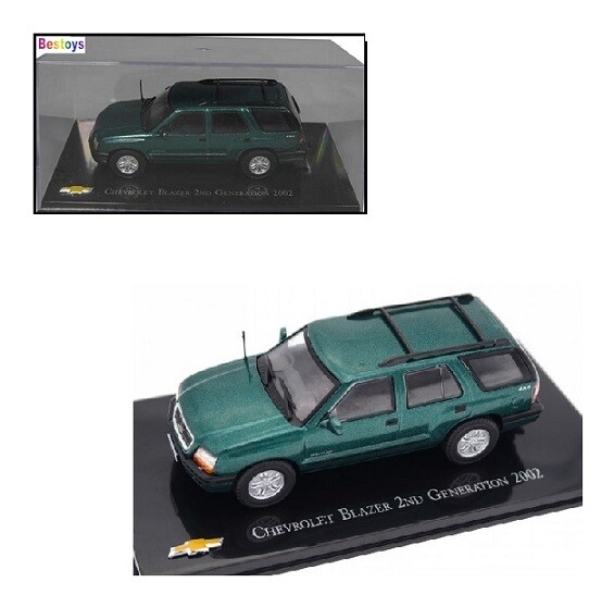 Chevy Diecast Model Car Collection Chevy Chevrolet Blazer 2nd Generation 2002 1/43 scale new in pack