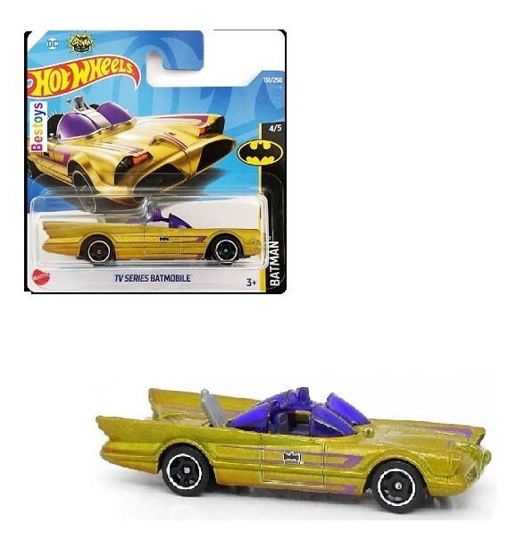 Hotwheels Hot Wheels Diecast Model Car 2022 131/250 Batmobile Batman Classic TV Series 1/64 scale