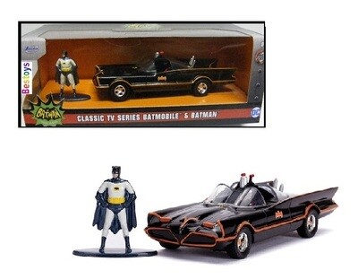 JADA Diecast Model Car Batman Batmobile + Figurine Classic TV Series Movie Film TV 1/32 scale new in pack