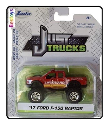 JADA Diecast Model Car Trucks Series Ford F 150 F150 Raptor 2017 Pickup "Lifeguard" 1/64 scale new in pack