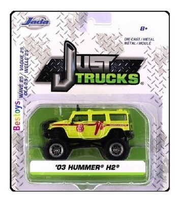JADA Diecast Model Car Trucks Series Hummer H 2 H2 2003 "Search &amp; Rescue" 1/64 scale new in pack