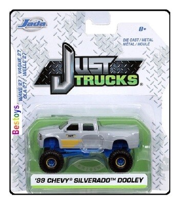 JADA Diecast Model Car Trucks Series Chevy Chevrolet Silverado Dooley Pickup 1999 1/64 scale new in pack