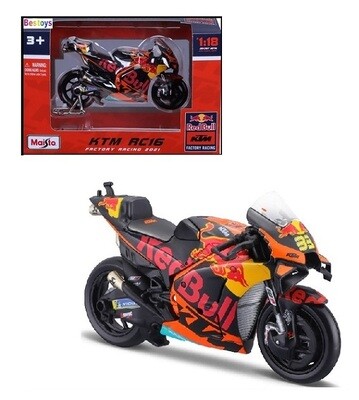 Maisto Diecast Model Motorcycle Bike Moto GP 2021 KTM RC 16 RC16 Factory Racing No 33 Binder "Red Bull" 1/18 scale