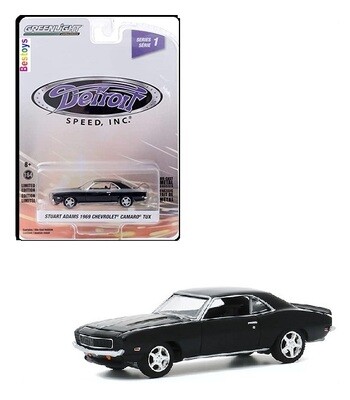 Greenlight Diecast Model Car Detroit Speed Chevy Chevrolet Camaro TUX 1969 Stuart Adams 1/64 scale new in pack