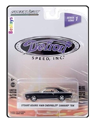 Greenlight Diecast Model Car Detroit Speed Chevy Chevrolet Camaro TUX 1969 Stuart Adams 1/64 scale new in pack