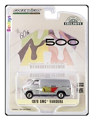 Greenlight Diecast Model Car Exclusive GMC Vandura 1976 60th Indy 500 Transportation 1/64 scale new in pack
