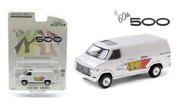 Greenlight Diecast Model Car Exclusive GMC Vandura 1976 60th Indy 500 Transportation 1/64 scale new in pack