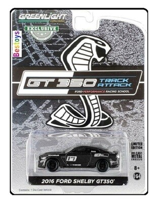 Greenlight Diecast Model Car Exclusive Ford Mustang Shelby GT 350 GT350 2016 "Track Attack" No 17 1/64 scale new in pack