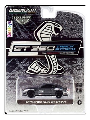 Greenlight Diecast Model Car Exclusive Ford Mustang Shelby GT 350 GT350 2016 No 21 "Track Attack" 1/64 scale new in pack