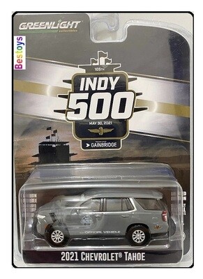 Greenlight Diecast Model Car Anniversary Series Chevy Chevrolet Tahoe 2021 Indy 500 Official Car 105th Anniversary 1/64 scale new in pack