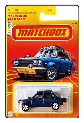 Matchbox Diecast Model Car Retro Series Datsun 510 Rally 1970 1/64 scale new in pack