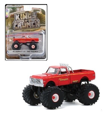 Greenlight Diecast Model Car Kings of Crunch Monster Truck Chevy Chevrolet C 10 C10 1972 Texas Tumbleweed 1/64 scale new in pack