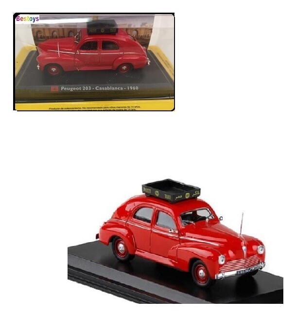 World Taxi Diecast Model Car Collection Peugeot 203 Casablanca 1960 1/43 scale new in pack