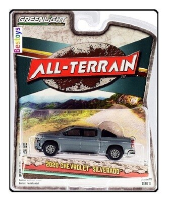 Greenlight Diecast Model Car All Terrain Chevy Chevrolet Silverado Pickup 2020 Offroad 1/64 scale new in pack