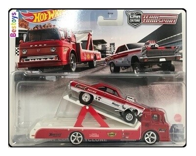 Hotwheels Hot Wheels Diecast Model Car Culture Team Transport Mercury Comet Cyclone 1965 + Ford C800 Transporter Truck new in pack