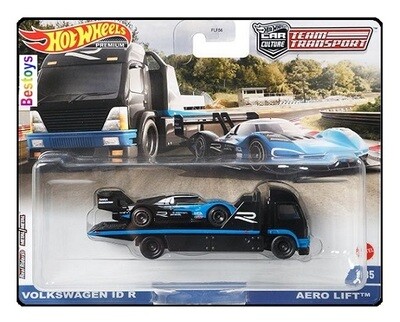 Hotwheels Hot Wheels Diecast Model Car Culture Team Transport VW Volkswagen ID R + Aero Lift Truck new in pack