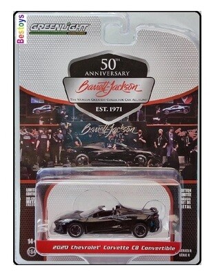 Greenlight Diecast Model Car Barrett Jackson Auction Chevy Chevrolet Corvette C 8 C8 Conv 2020 1/64 scale new in pack