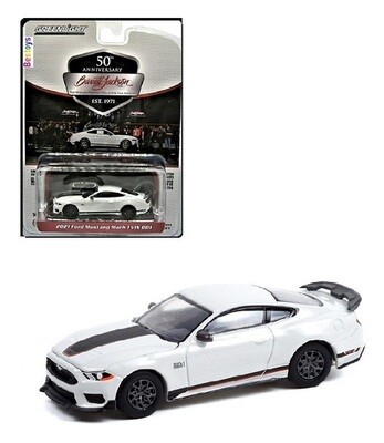 Greenlight Diecast Model Car Barrett Jackson Auction Ford Mustang Mach 1 VIN 001 2021 50th Anniversary 1/64 scale new in pack