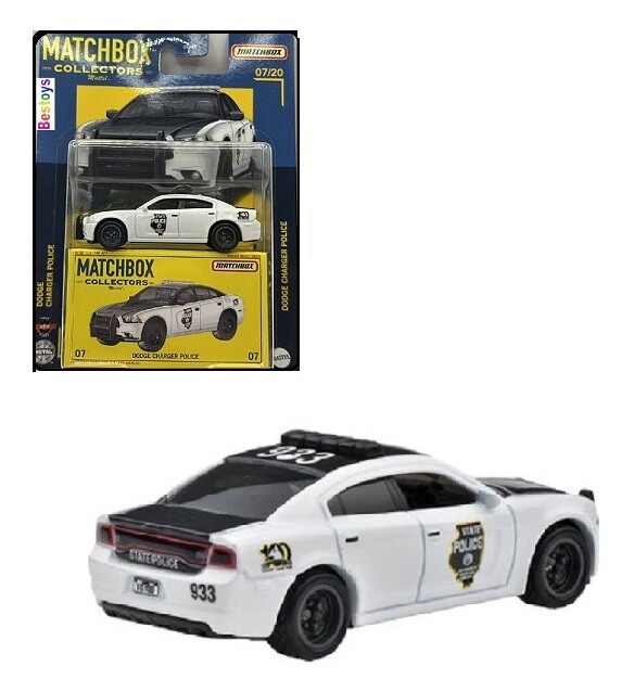 Matchbox Diecast Model Car 2022 Collectors Dodge Charger Police &quot;933&quot; 1/64 scale new in pack