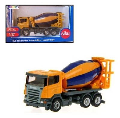Siku Diecast Model 1896 Scania Cement Mixer Truck Construction 1/87 scale new in pack