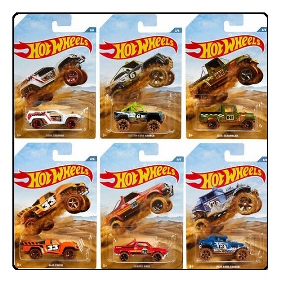 Hotwheels Hot Wheels Diecast Model Car Set Offroad Trucks Baja Subaru Ford Jeep Dune Crusher Bone Shaker new in pack
