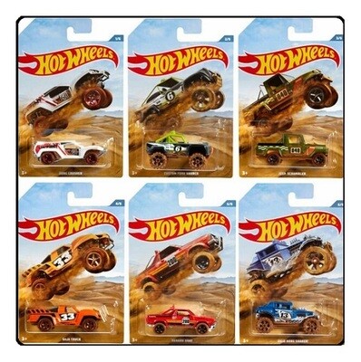 Hotwheels Hot Wheels Diecast Model Car Set Offroad Trucks Baja Subaru Ford Jeep Dune Crusher Bone Shaker new in pack