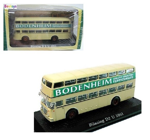 Atlas Diecast Model Bus Collection Bussing D 2 U 1951 &quot;Bodenheim&quot; 1/64 scale new in pack